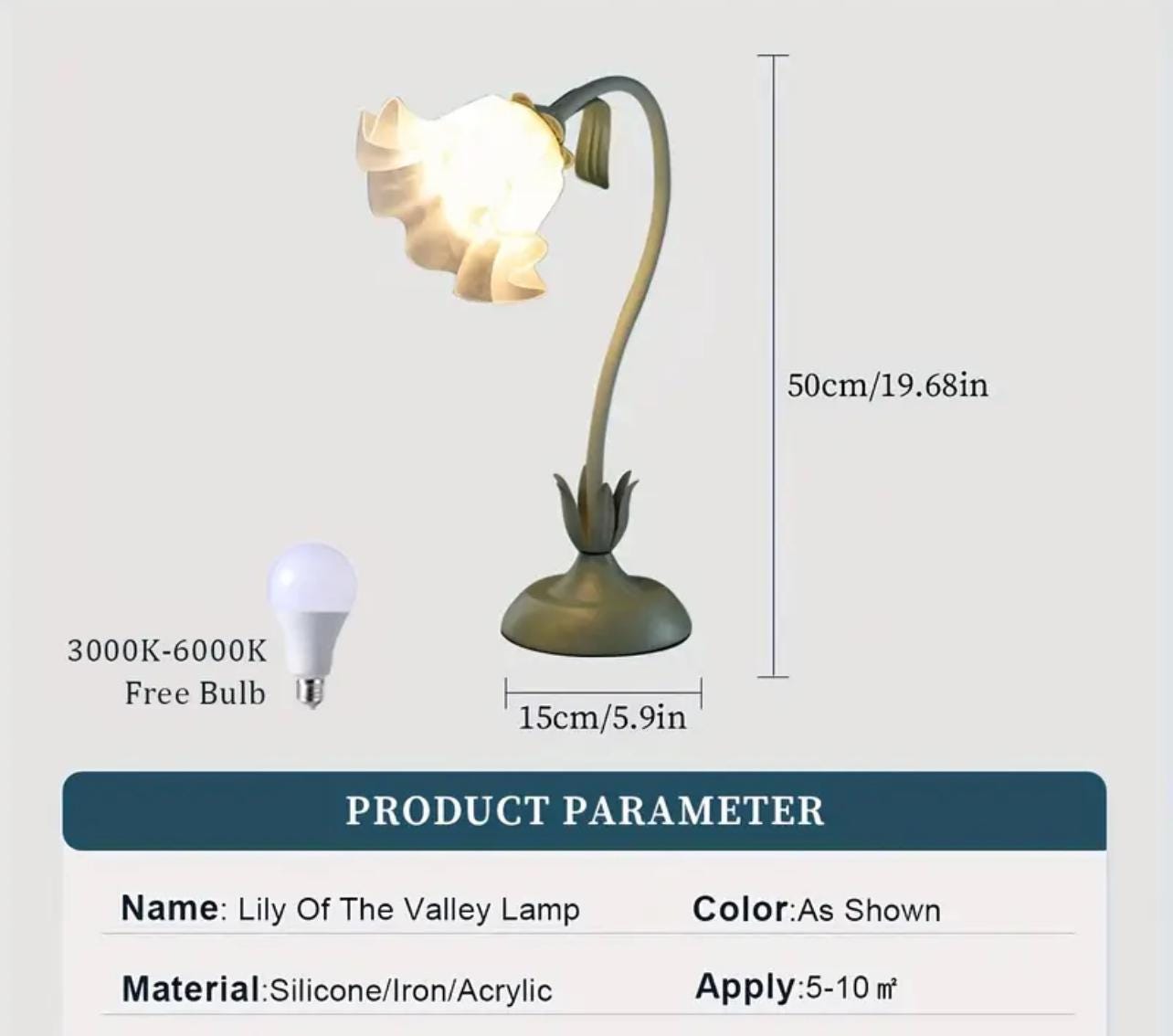 Retro Flower Designed Bedside, Desk & Table Lamp